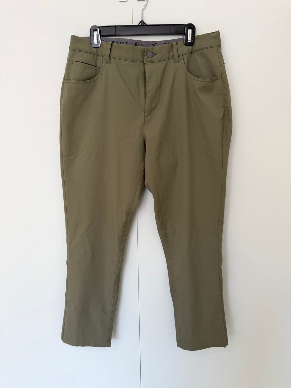 PUMA GOLF Men's 5-Pocket Performance Pants in Olive Green 535526 Size 34x30